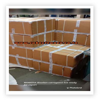 Corrugated Box For Brushes and Cutter Spared Packed