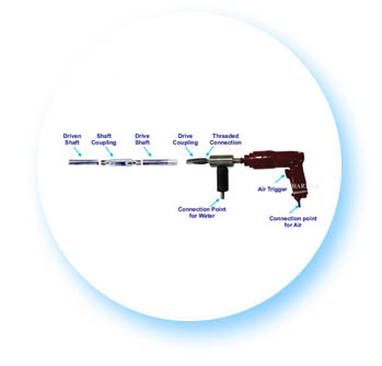 Pneumatic choked Tube Cleaning Machine