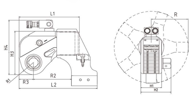 Llaves de torque hidráulicas de accionamiento cuadrado